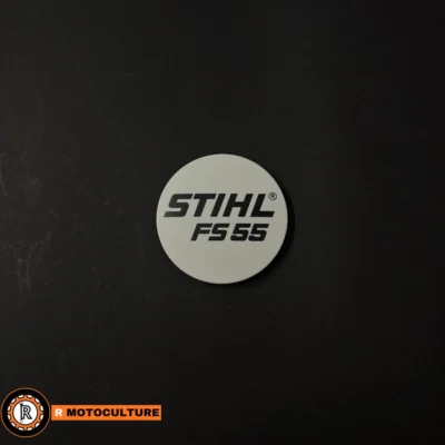 Plaque matricule débroussailleuse Stihl FS 55, FS 56, FS 70, FS 89, FS 91 (réf. 4140 967 1501)